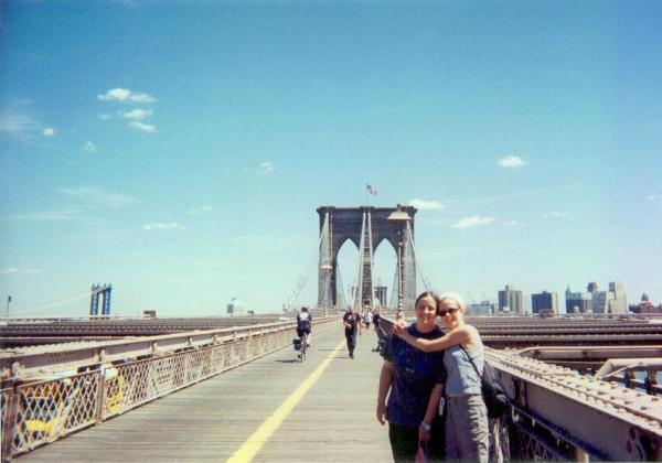 Me & Beth on Brooklyn Bridge.