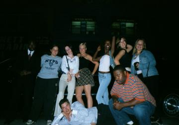 from left to right: Mohammed, me, Nic, Aggy, Hodan, Michelle, Leanne. lying on the ground: Chris. Posing moodily: Andre