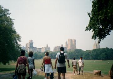 We spent an afternoon reading poetry and playing frisbee in Central Park: just so we could say we'd done it!